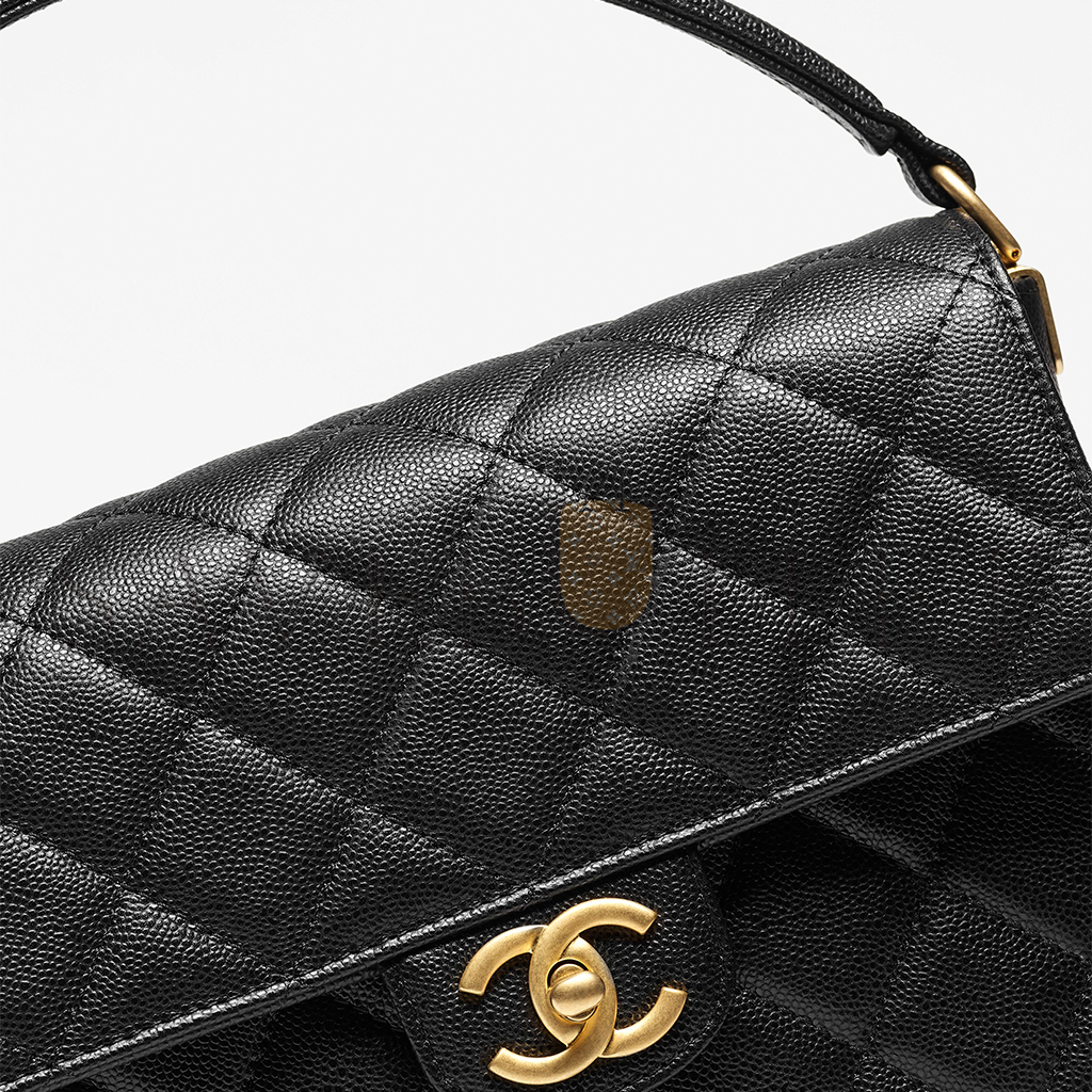 Ch*el small flap bag with top handle as5166 (19*14*4.5cm)